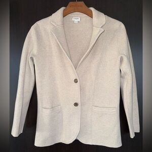 100% cotton women J. Crew Cream Blazer size small